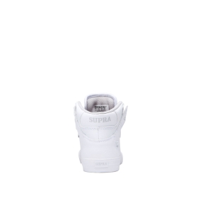 Supra Kids VAIDER White/White High Top Shoes | CA-90902